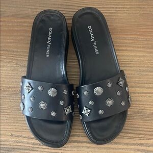 Donald J. Pliner Black Minimalist Sandals